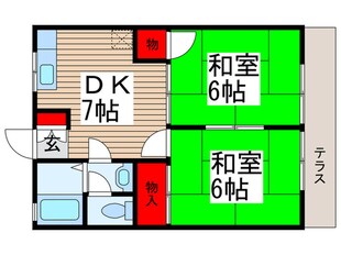 パープルハイツの物件間取画像